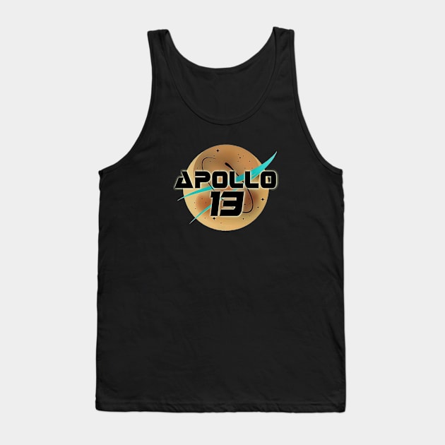 NASA  Apollo 13 Retro Logo Tank Top by Lunar Lens